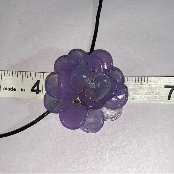 CHANEL P01 lavender Italian Resin pin back BROOCH w/pendant loop - Picture 5 of 13